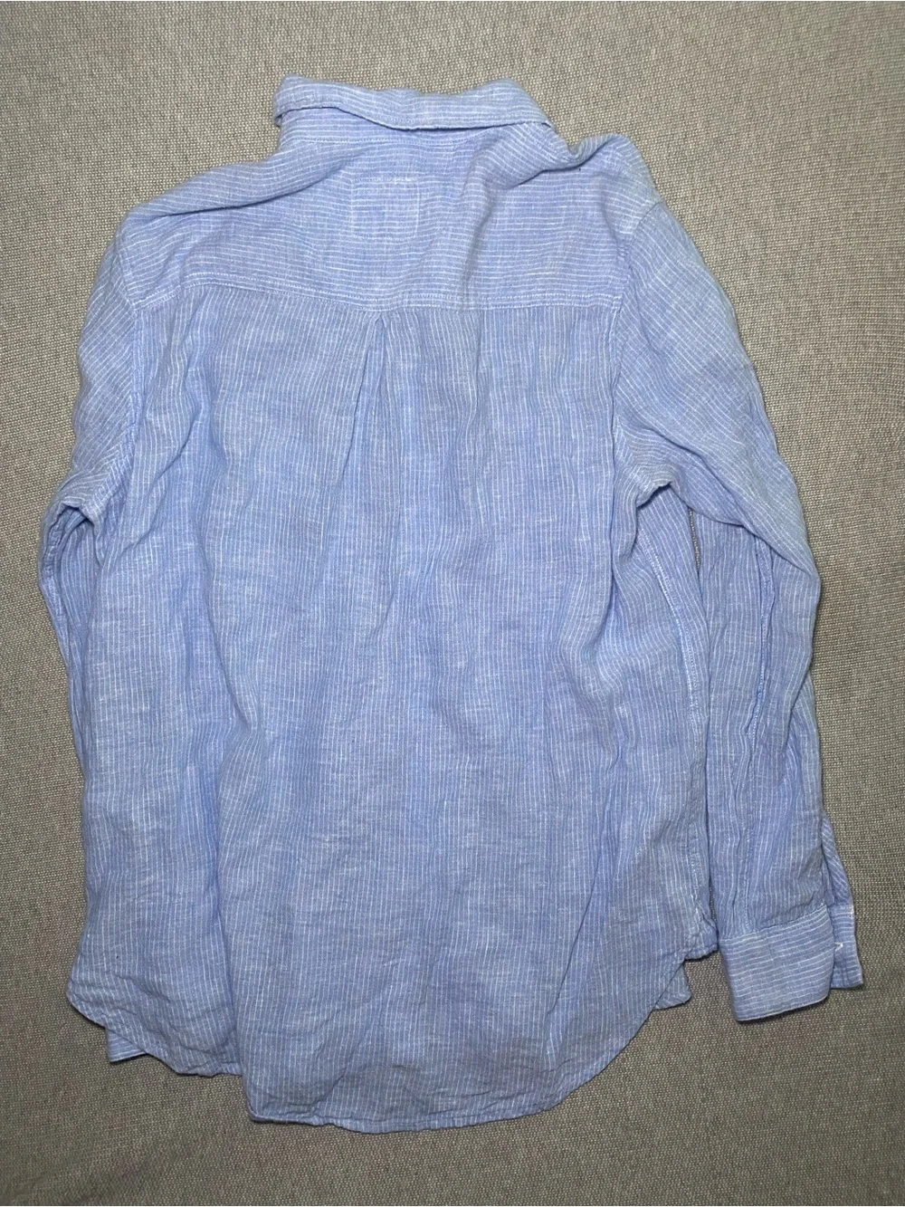 Rails Charli Button Down Shirt Stripe Semi Sheer Linen Blue White Size Small - Picture 3 of 8